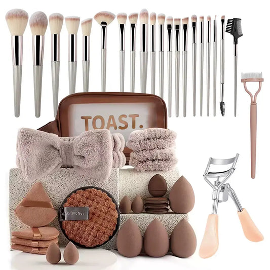 Unleash Your Beauty: 52-Piece Pink Professional Makeup Brush Set with Stylish Storage Case - Perfect for Flawless Foundation, Eye & Face Makeup!