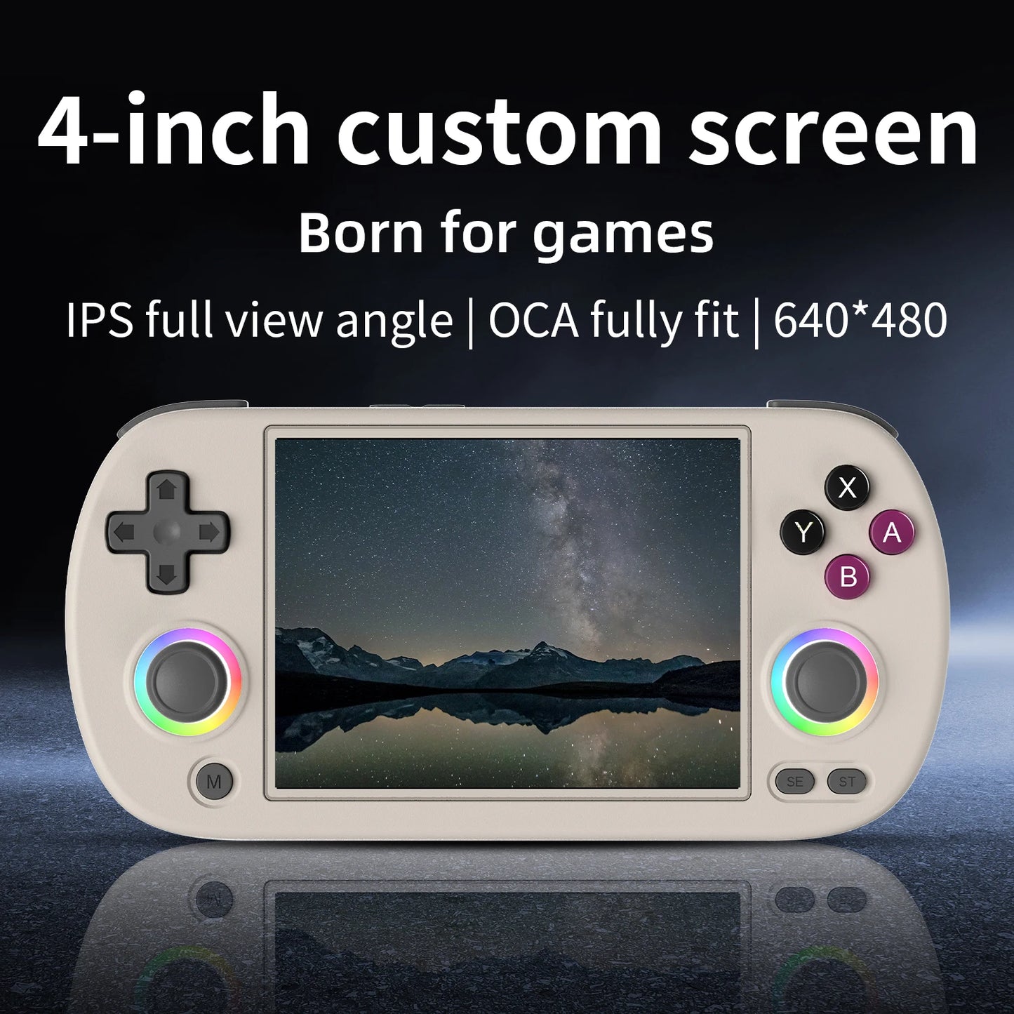Portable Retro Handheld Game Console – 64GB, 5000+ Games, RGB Light