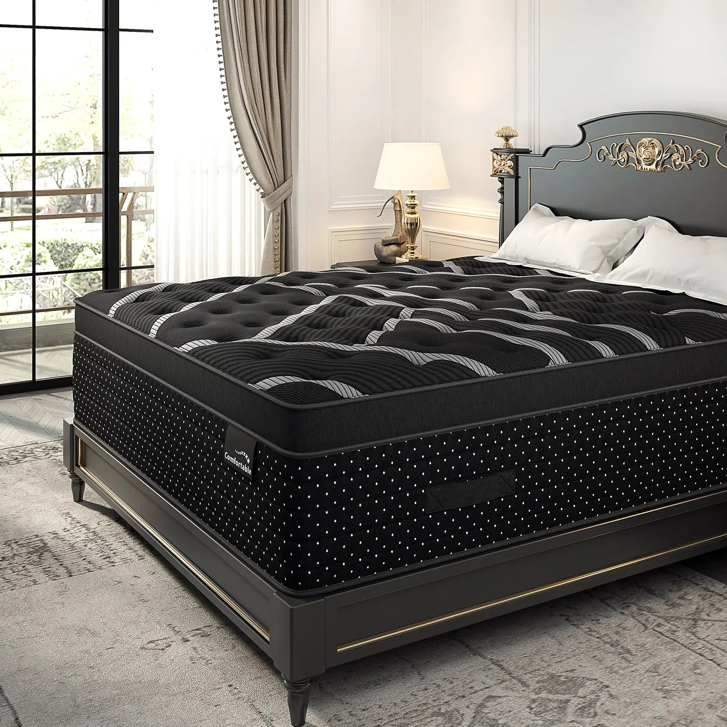 Experience Unmatched Comfort with Our 12/14 Inch Hybrid Mattress - Perfect for Twin, Full, Queen, or King Beds, Featuring Memory Foam and Pocket Springs for Medium Firm Support and Lumbar Care