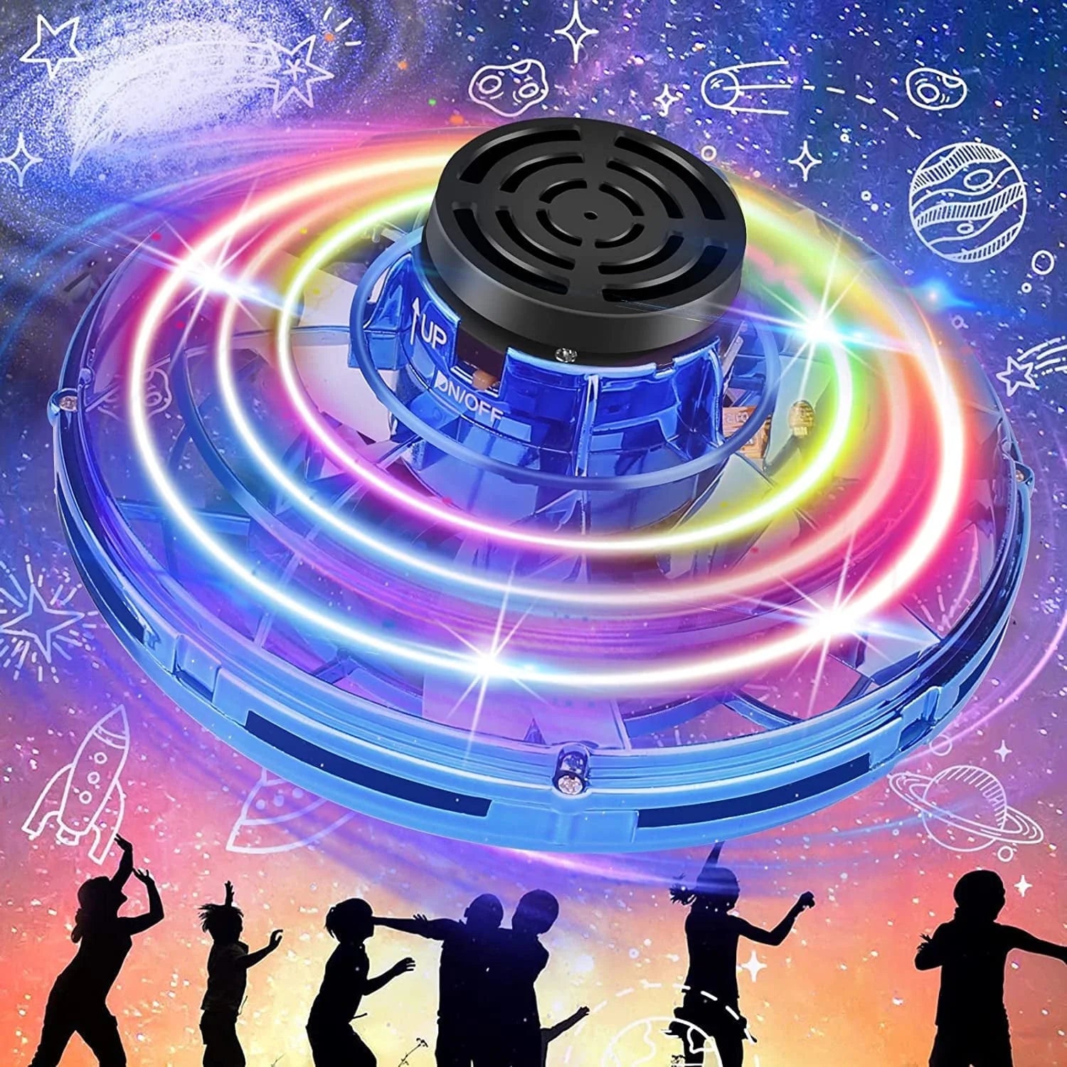 Flying Fidget Spinner Ball – LED Hover Boomerang Toy for Kids 