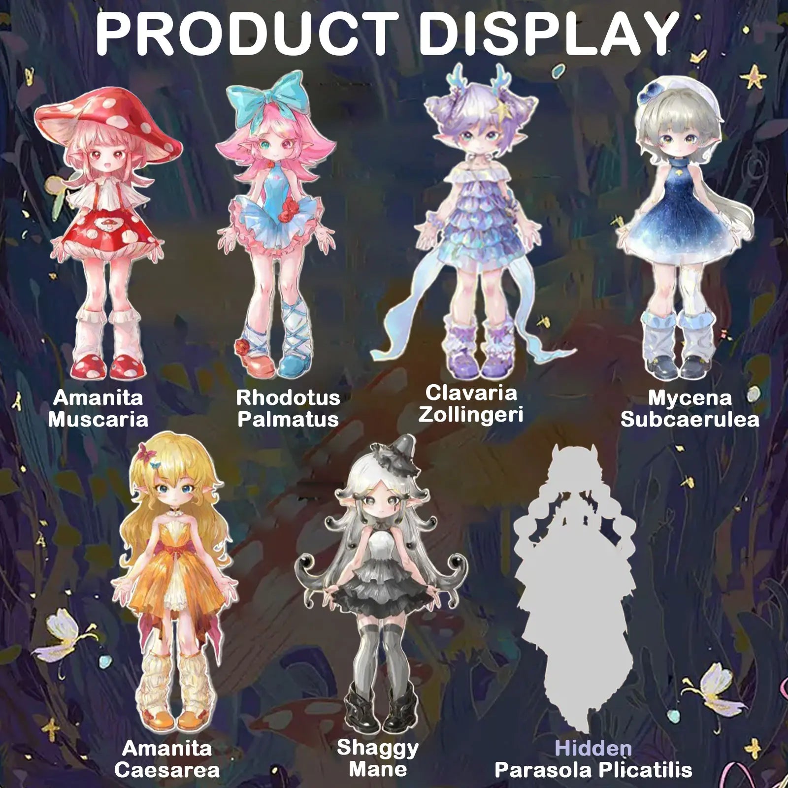 Discover the Enchanting Mushroom Mycelium Naming Series 1/12 Action Figure BJD Blind Box – Collectible Mini-Figures Await!