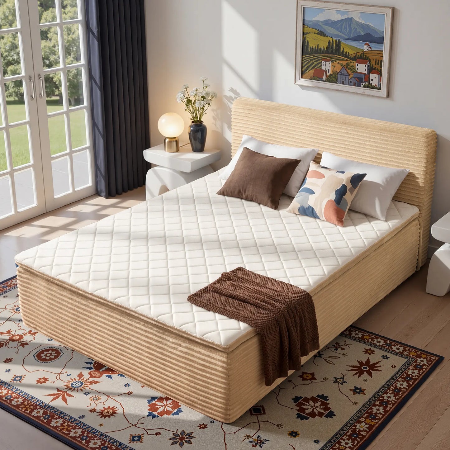 Transform Your Sleep with the ALTRIGUS Modern Boneless Bed Set - All-In-One Mattress in a Box for Ultimate Comfort and Support