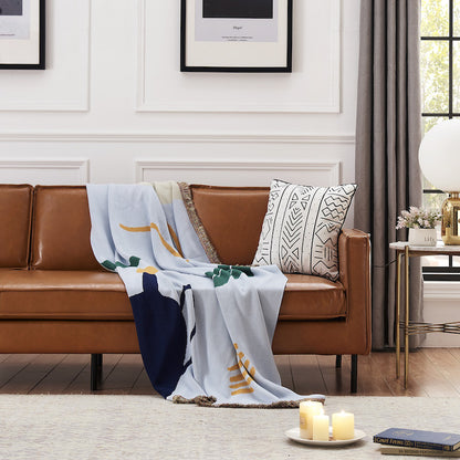 Northern Europe Adult Large Blanket Sofa Blanket Pure Cotton Thread Blanket