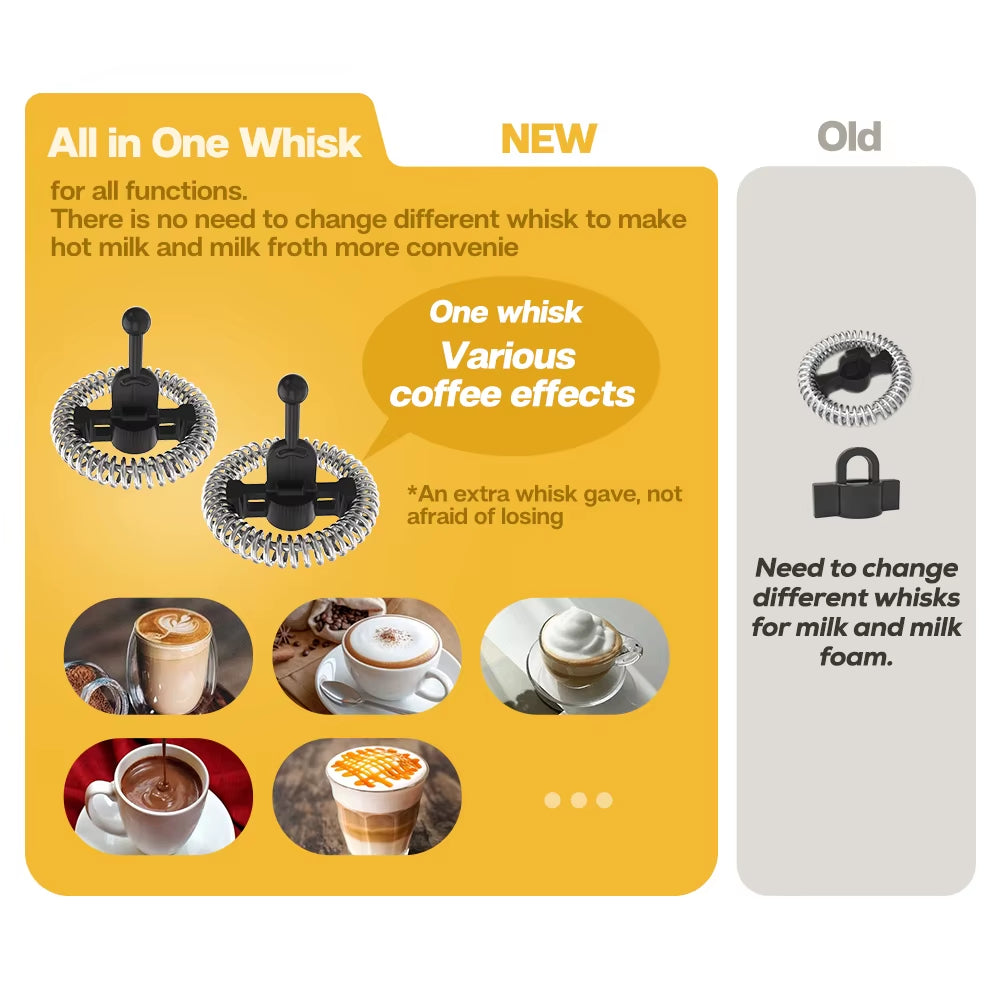 4-in-1 Electric Milk Frother & Milk Warmer for Coffee Lovers