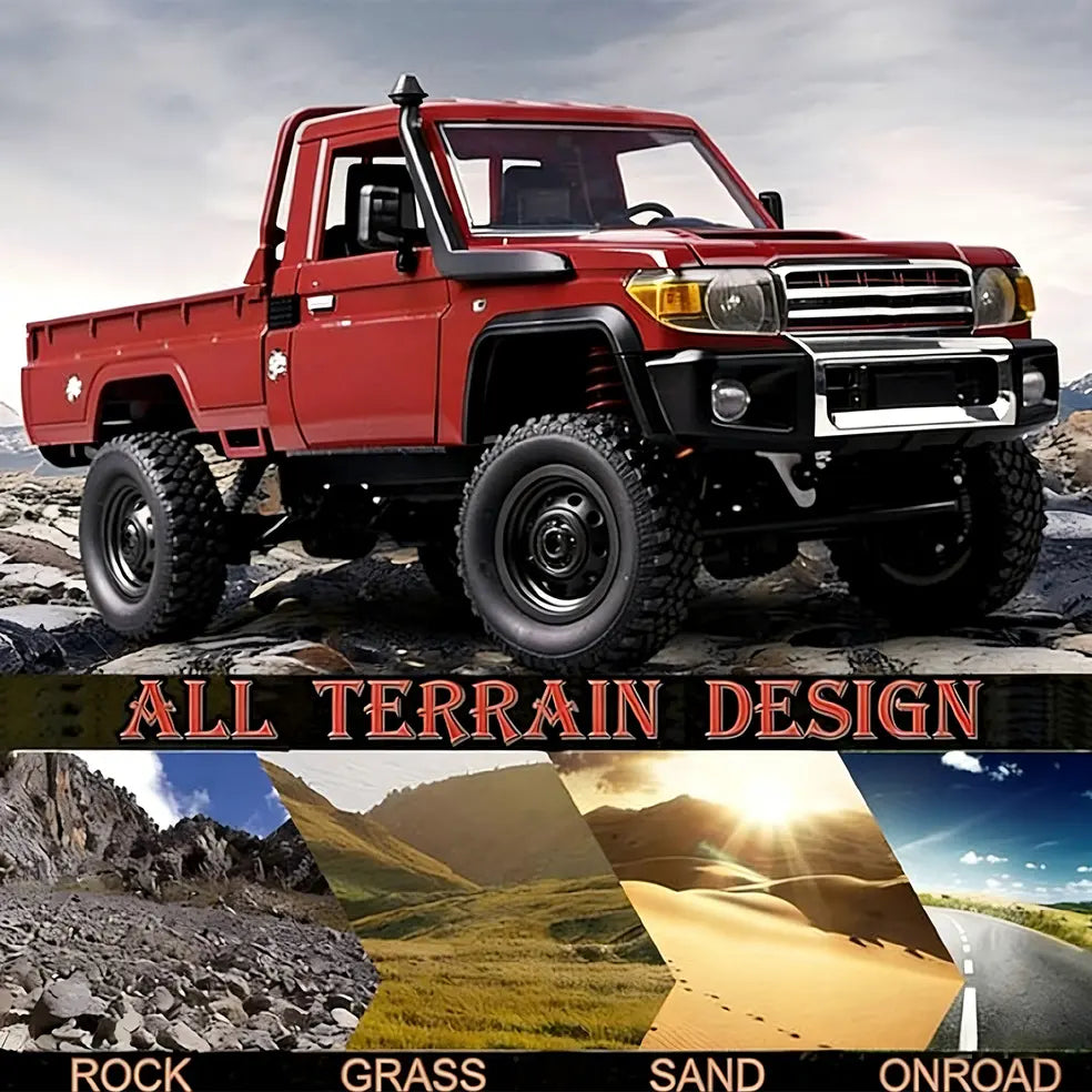 Conquer Any Terrain with the MN-82 RC Rock Crawler - 1/12 Scale 4WD Off-Road Remote Control Truck with Dual-Speed and Long-Range Control