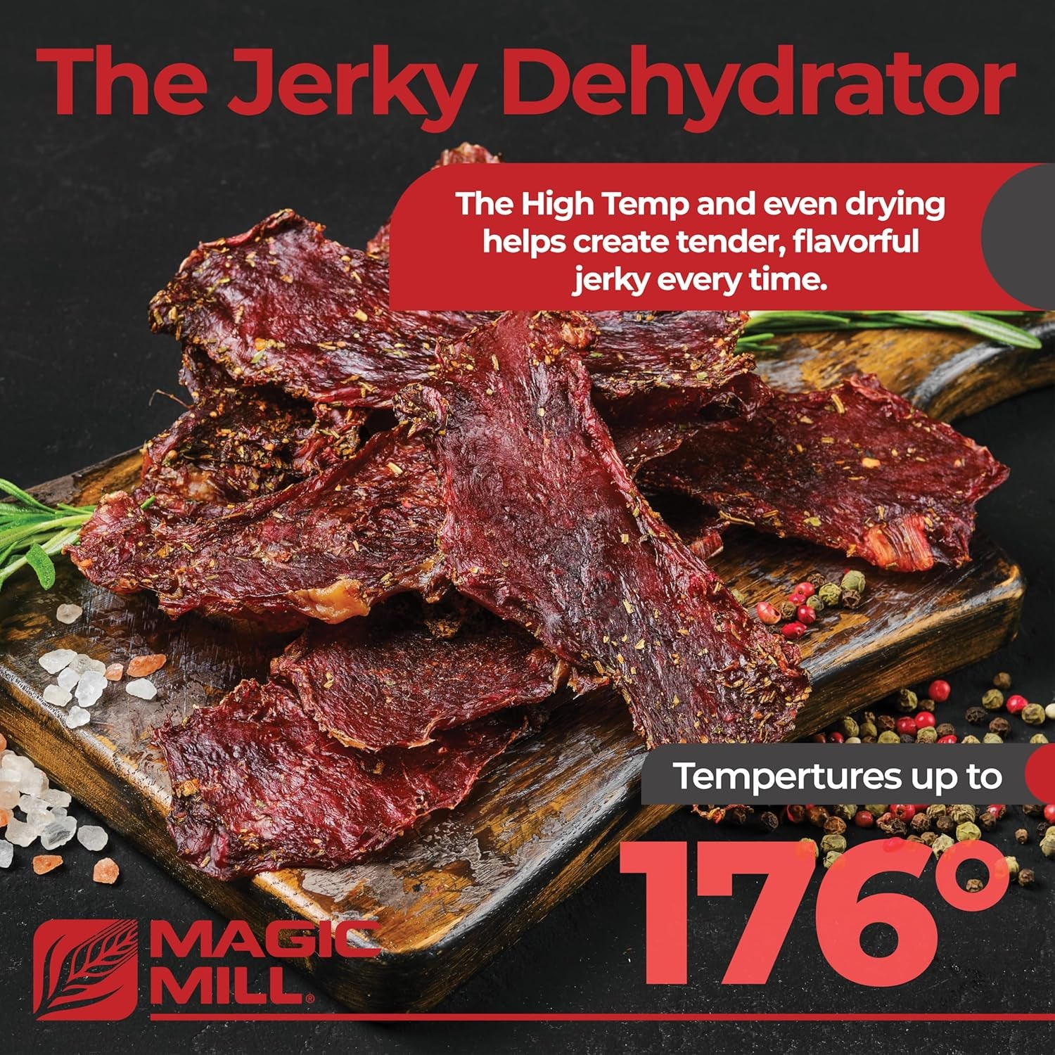 Transform Your Kitchen with the Pro Food Dehydrator Machine - 7 XL Stainless Steel Trays for Perfectly Dried Jerky, Dog Treats, Herbs, Meat, and Fruits | Advanced Digital Control with Keep Warm Function