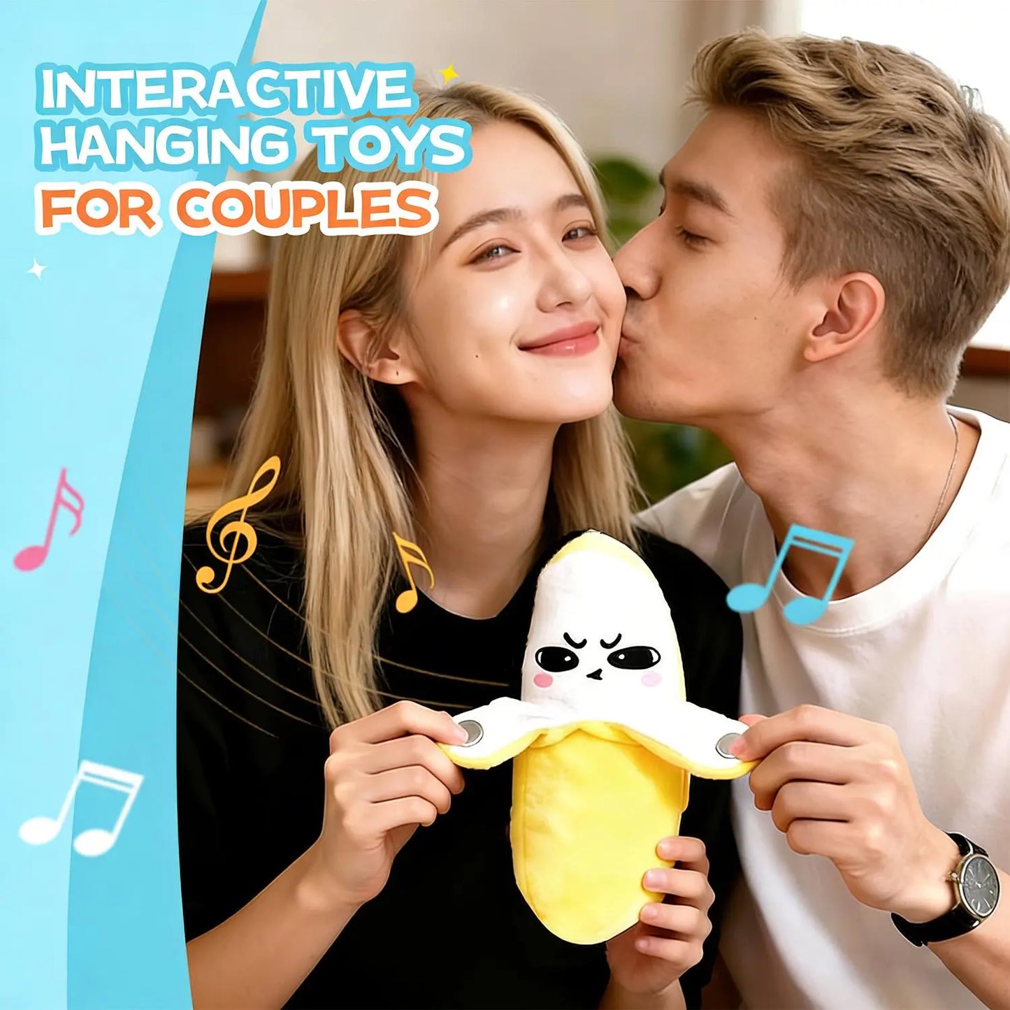 Snugplay Interactive Music Plush Toy Set – Banana, Strawberry & Carrot Electric Plush Toys for Parent-Child Interaction, Couples & Friends Prank Toy, Valentine’S Day & Easter Party Fun Gift for Kids & Adults Stuffed Animals Cute Girly Gifts
