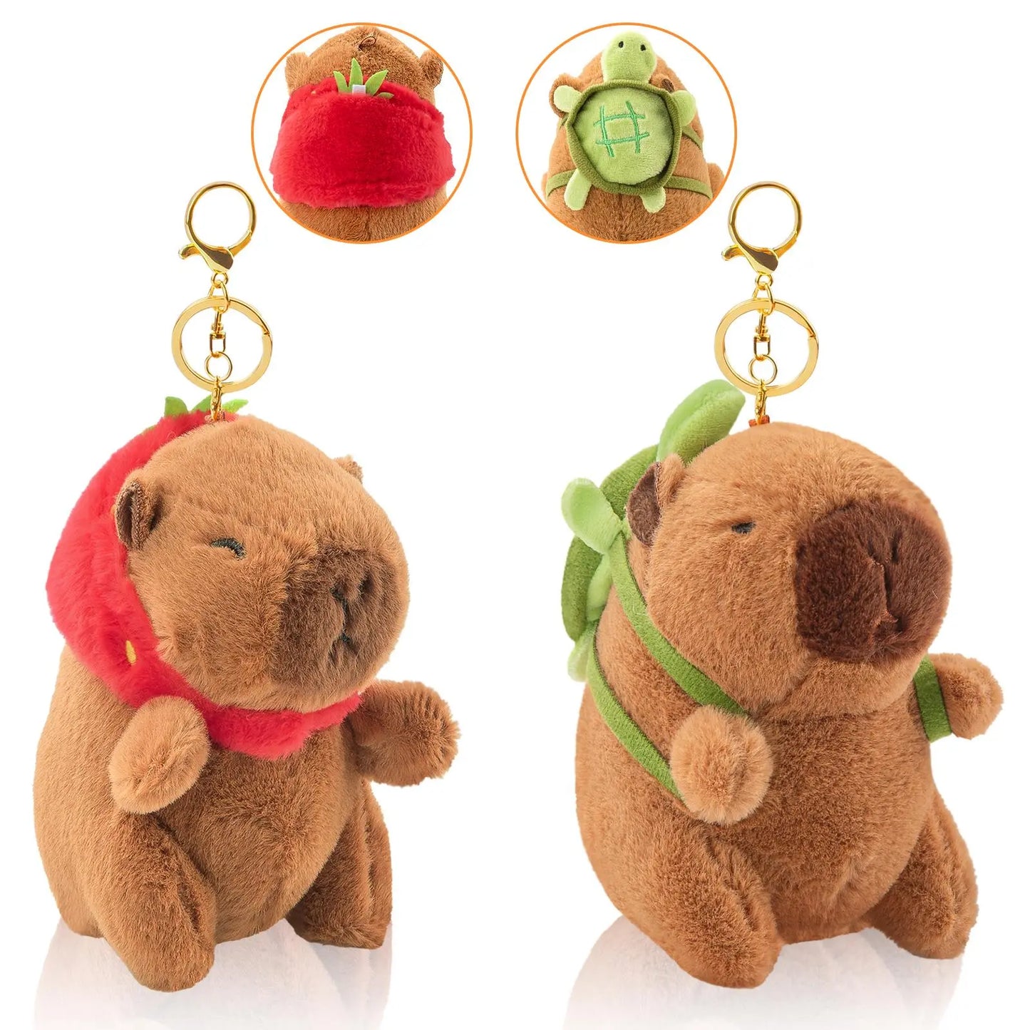 Charming Capybara Plush Keychain - Adorable Mini Bag Charm for Every Occasion! Perfect Gift for Birthdays and Holidays!