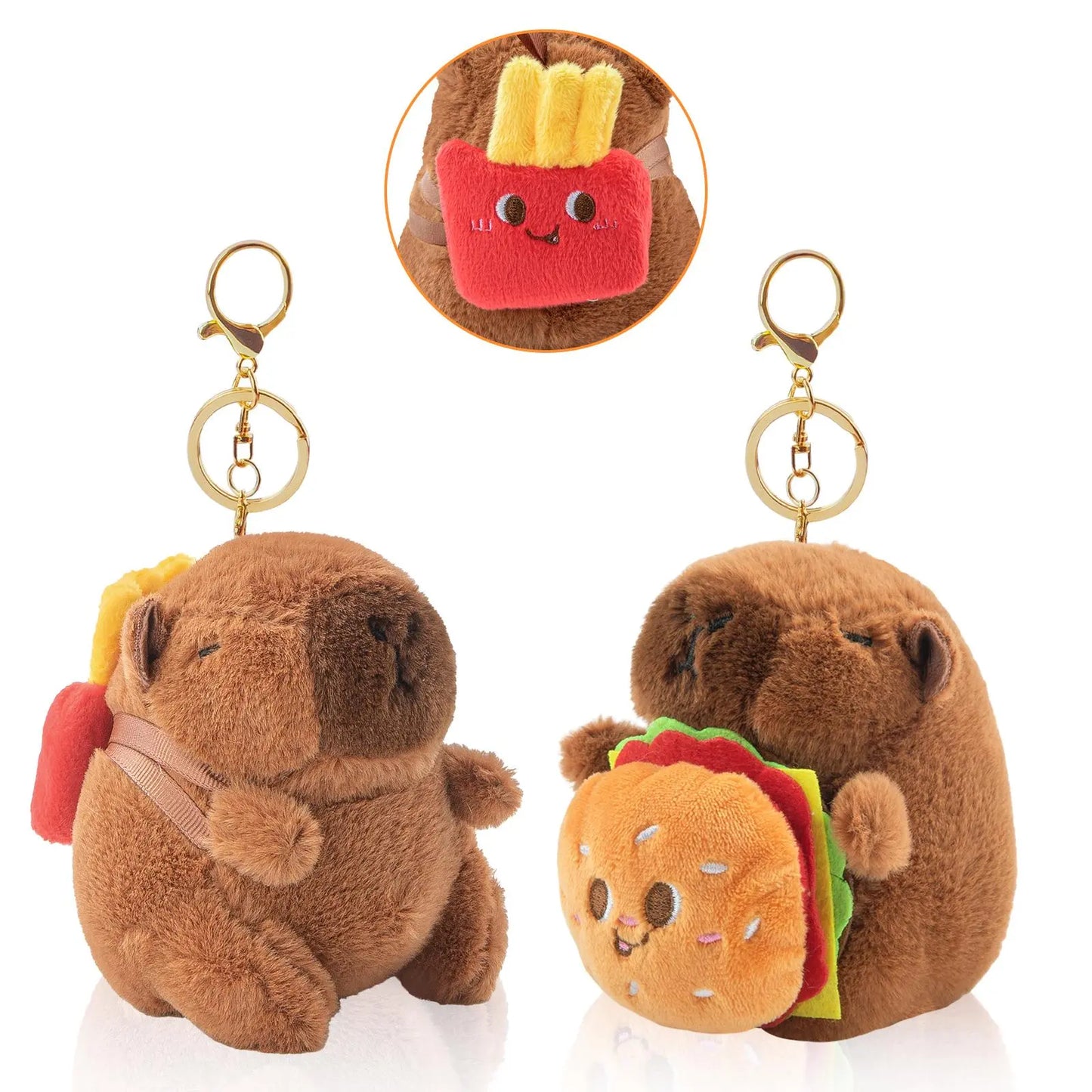 Charming Capybara Plush Keychain - Adorable Mini Bag Charm for Every Occasion! Perfect Gift for Birthdays and Holidays!