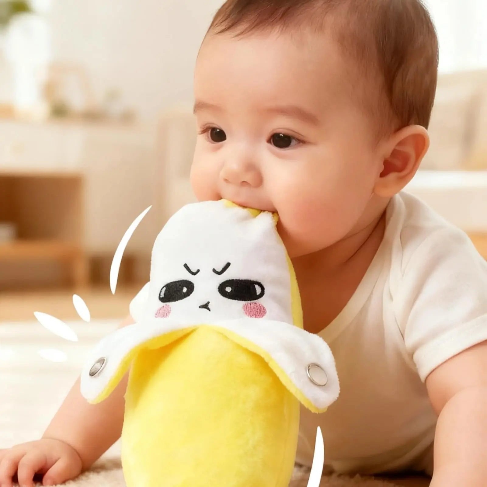 Snugplay Interactive Music Plush Toy Set – Banana, Strawberry & Carrot Electric Plush Toys for Parent-Child Interaction, Couples & Friends Prank Toy, Valentine’S Day & Easter Party Fun Gift for Kids & Adults Stuffed Animals Cute Girly Gifts