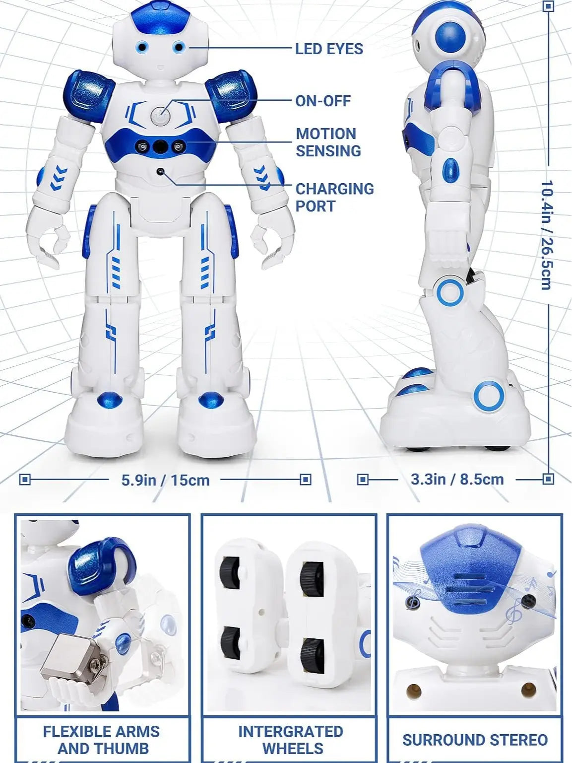 Exciting Kingsdragon RC Robot Toy - Gesture & Programmable Remote Control for Kids Aged 3-8 - Perfect Birthday & Graduation Gift!