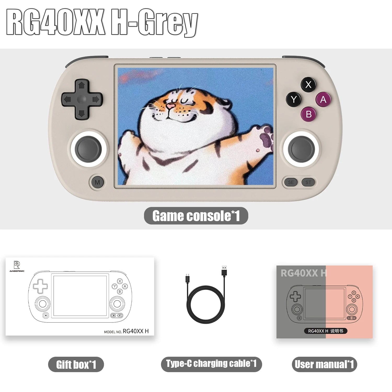 Portable Retro Handheld Game Console – 64GB, 5000+ Games, RGB Light