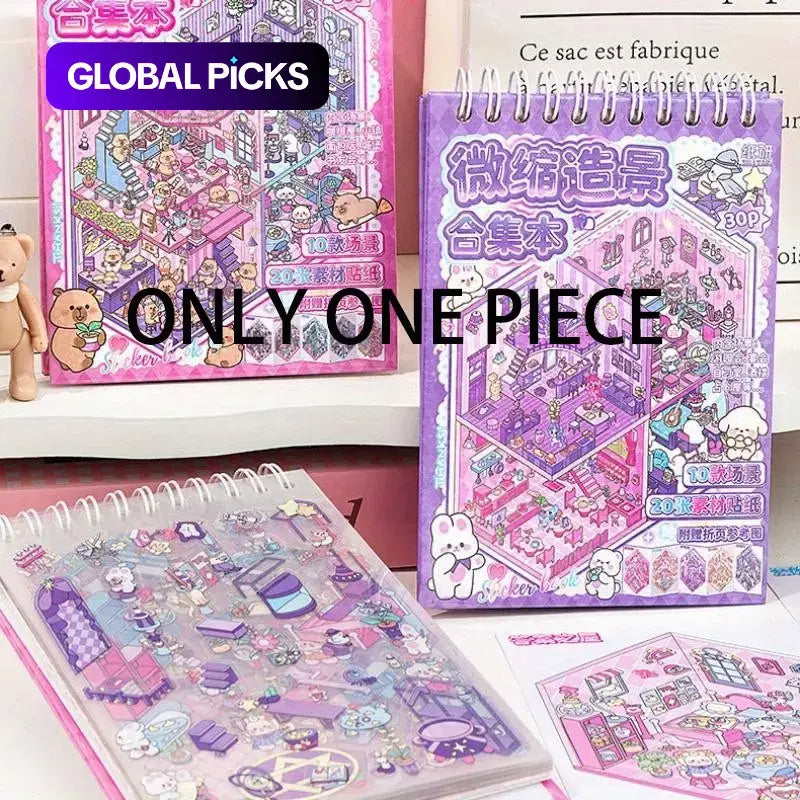 Creative Scene Sticker Book, 30Pcs/Set 3D Sticker Book, DIY Decorative Sticker Book, DIY Decals for Water Bottles, Laptops & Phone Cases #GLOBAL PICKS
