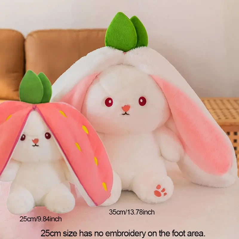 Transforming Bunny Plush Toy - Soft and Cuddly Stuffed Animal for Imaginative Play, Perfect Easter Gift for Ages 6+!