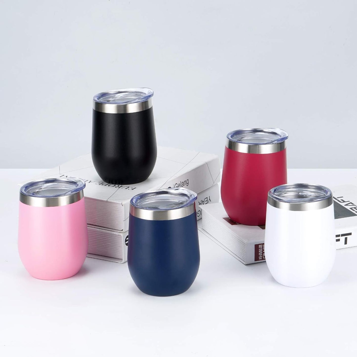 Elevate Your Sipping Experience with the 8-Pack 12Oz Insulated Stainless Steel Wine Tumblers - Perfect for Every Occasion!
