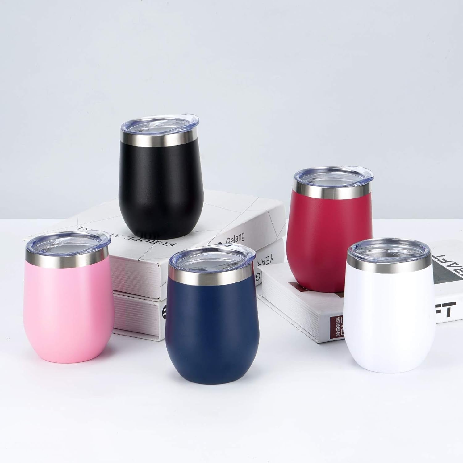 Elevate Your Sipping Experience with the 8-Pack 12Oz Insulated Stainless Steel Wine Tumblers - Perfect for Every Occasion!