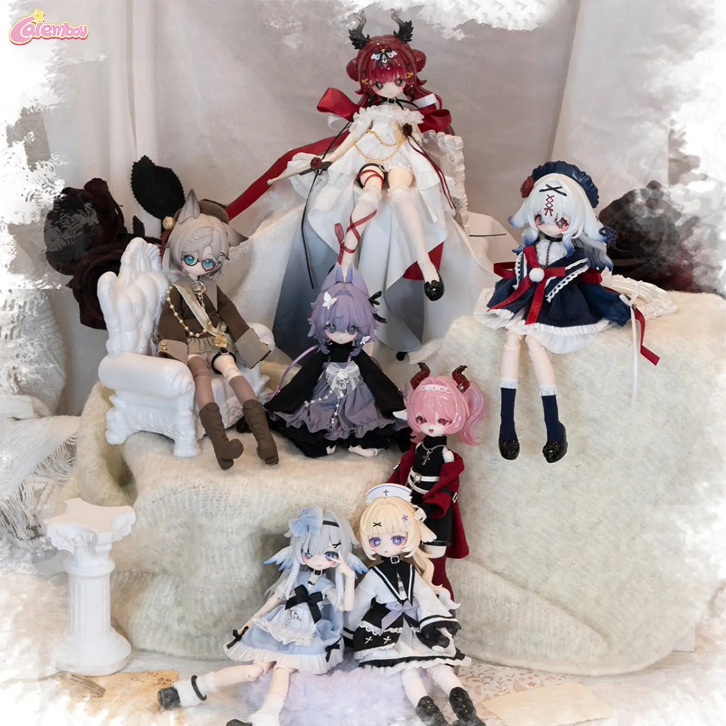 Discover the CALEMBOU Meki Oblivion's Luminaria Series V2 - Adorable 1/8 BJD Dress-Up Doll, Perfect Collectible for Birthdays and Christmas!