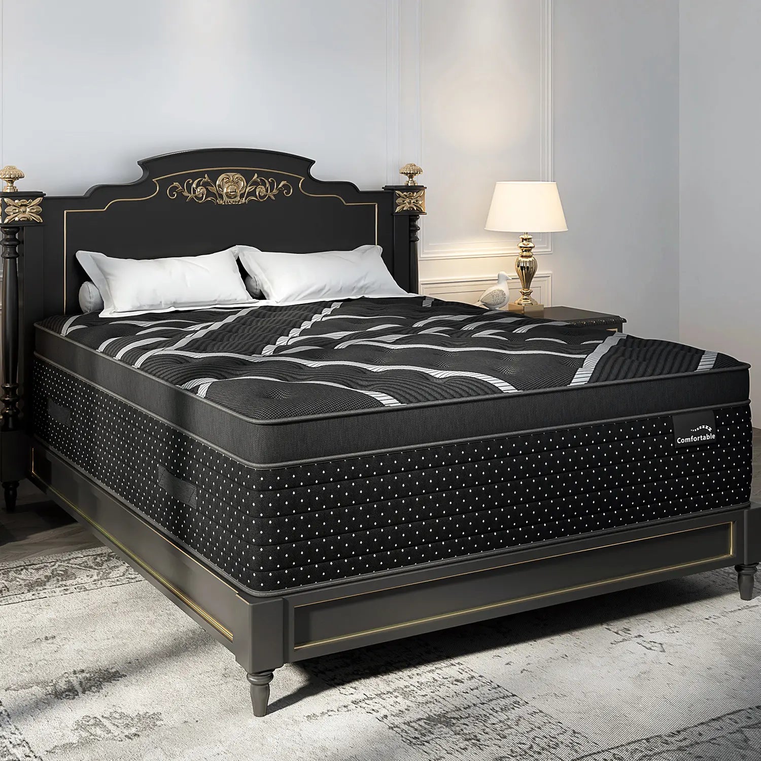 Experience Unmatched Comfort with Our 12/14 Inch Hybrid Mattress - Perfect for Twin, Full, Queen, or King Beds, Featuring Memory Foam and Pocket Springs for Medium Firm Support and Lumbar Care