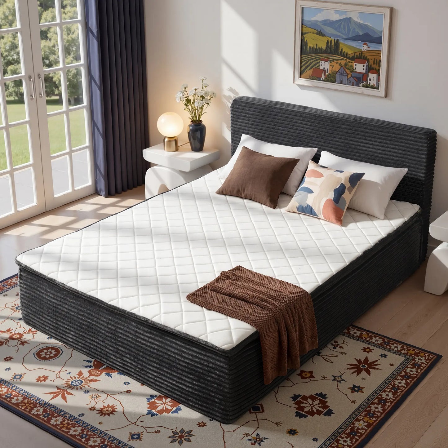 Transform Your Sleep with the ALTRIGUS Modern Boneless Bed Set - All-In-One Mattress in a Box for Ultimate Comfort and Support
