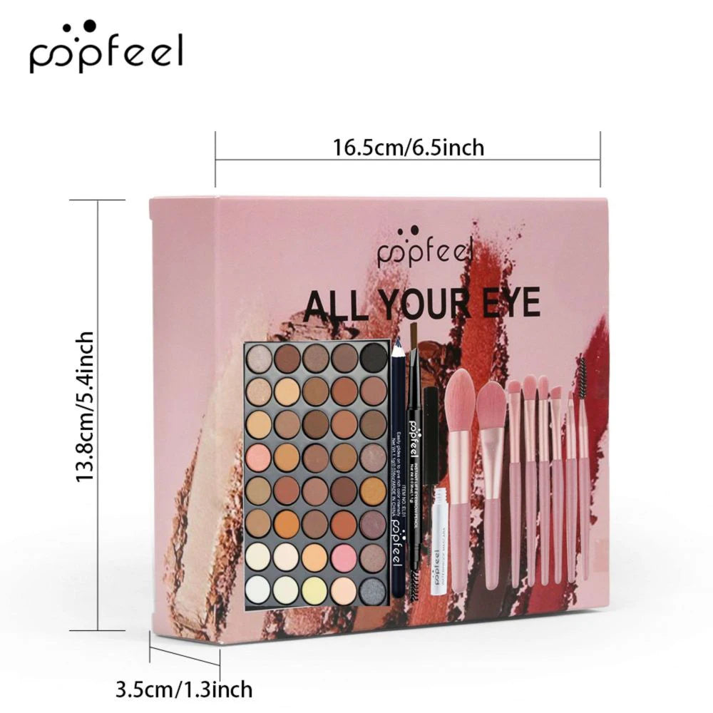 Eye Makeup Set 40 Color Eyeshadow Palette Eyebrow Pencil Eyeliner Pen Mascara with a Set of Makeup Brushes Eye Cosmetics
