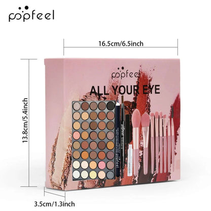 Eye Makeup Set 40 Color Eyeshadow Palette Eyebrow Pencil Eyeliner Pen Mascara with a Set of Makeup Brushes Eye Cosmetics