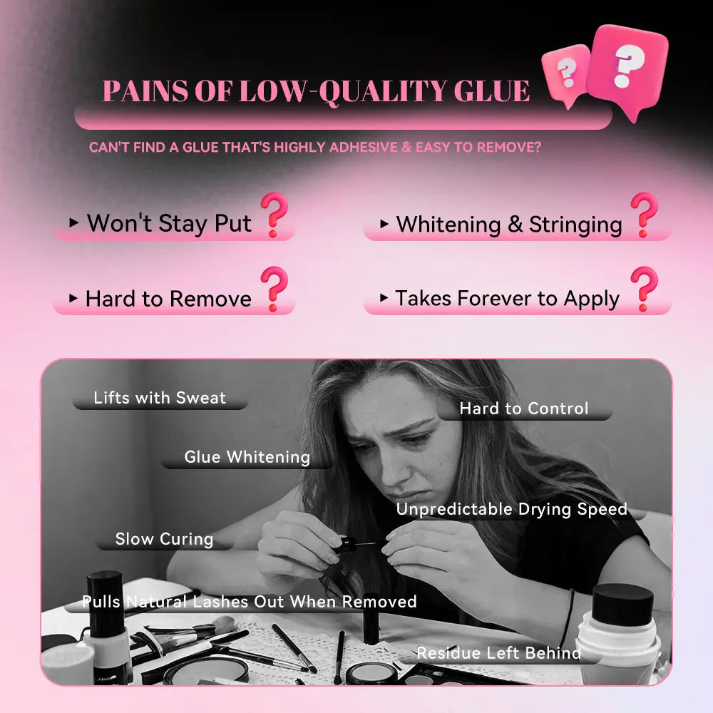 Ucoolme Creator Exclusive 2-In-1 Waterproof Lash Glue - Strong & Long-Lasting Adhesive for Flawless False Eyelash Application