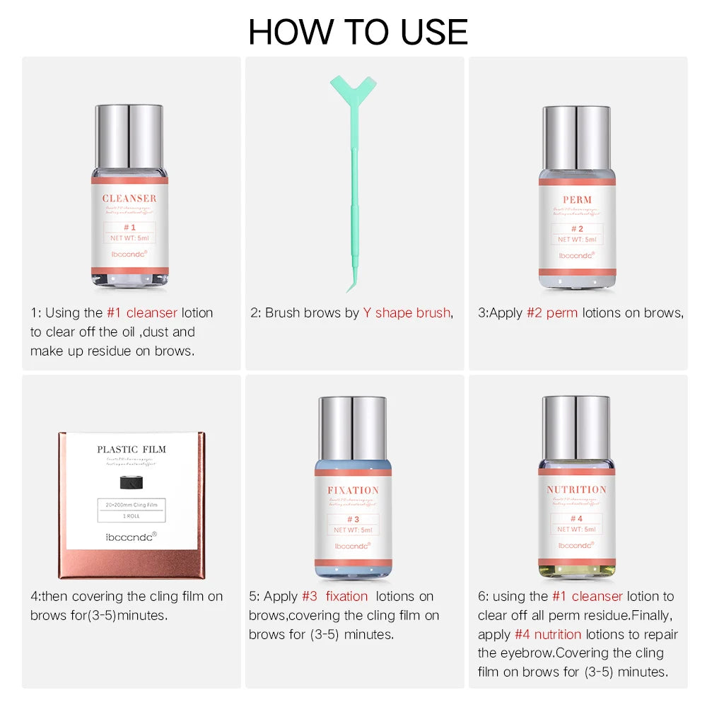 Keratin Eyebrow Lamination Kit for Natural Brow Lift & Styling