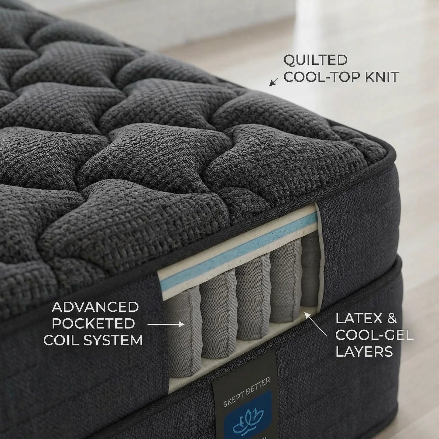 Experience Unmatched Comfort with Our Medium Firm Hybrid Spring & Memory Foam Mattress - Available in Twin, Full, Queen, and King Sizes!