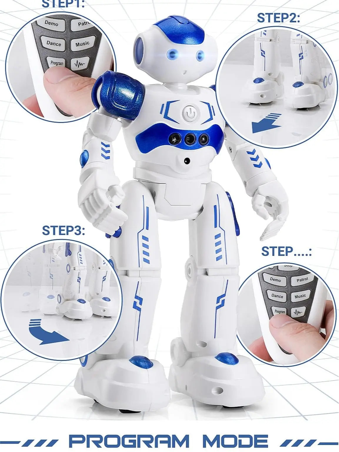 Exciting Kingsdragon RC Robot Toy - Gesture & Programmable Remote Control for Kids Aged 3-8 - Perfect Birthday & Graduation Gift!