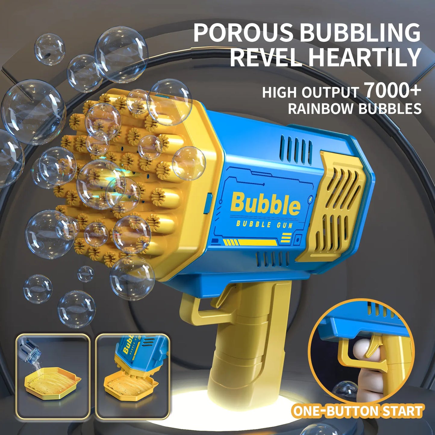 Exciting Summervibes Bubble Machine Blower - Perfect for Kids & Toddlers! Colorful Bubble Toys for Outdoor Birthday Parties and Fun!