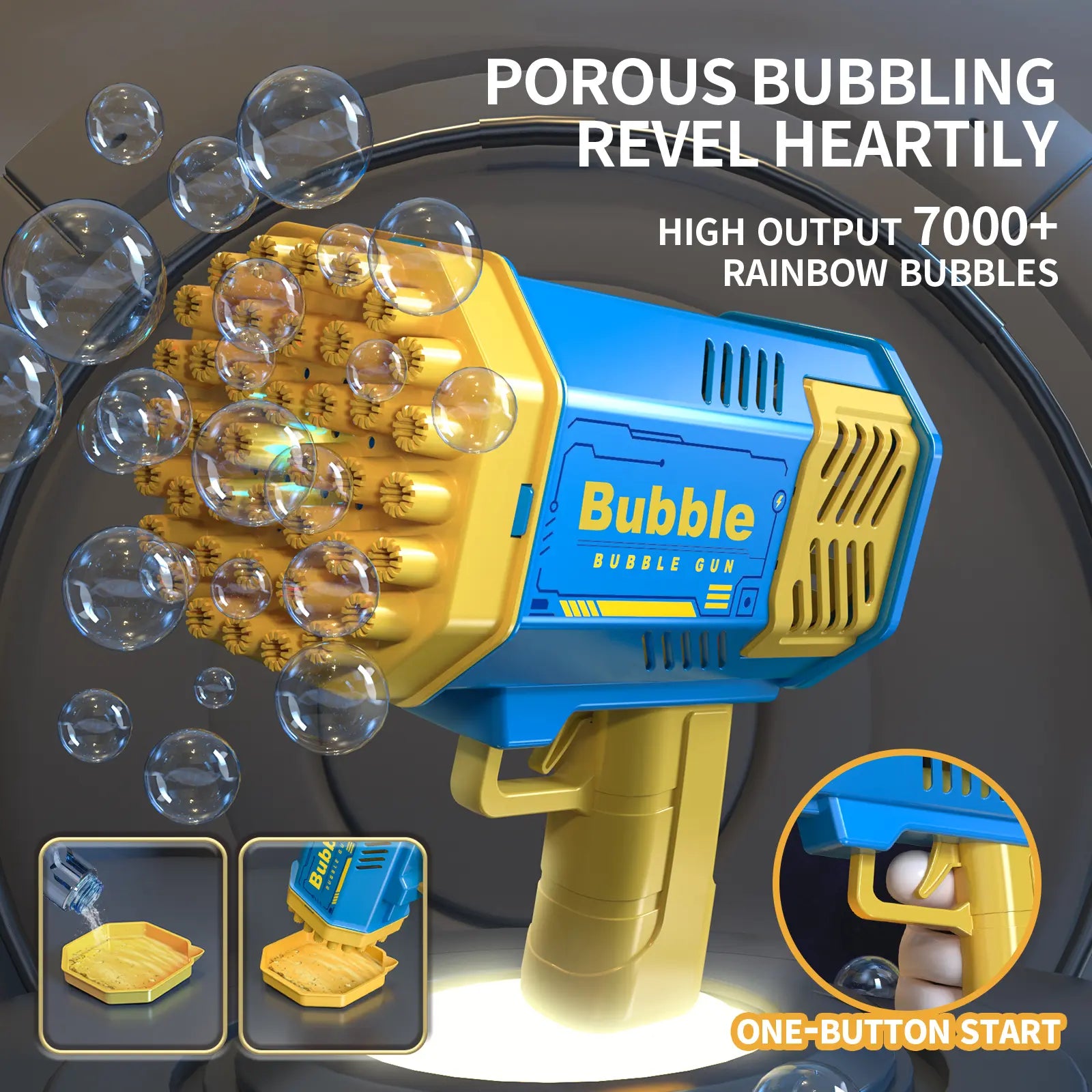 Exciting Summervibes Bubble Machine Blower - Perfect for Kids & Toddlers! Colorful Bubble Toys for Outdoor Birthday Parties and Fun!