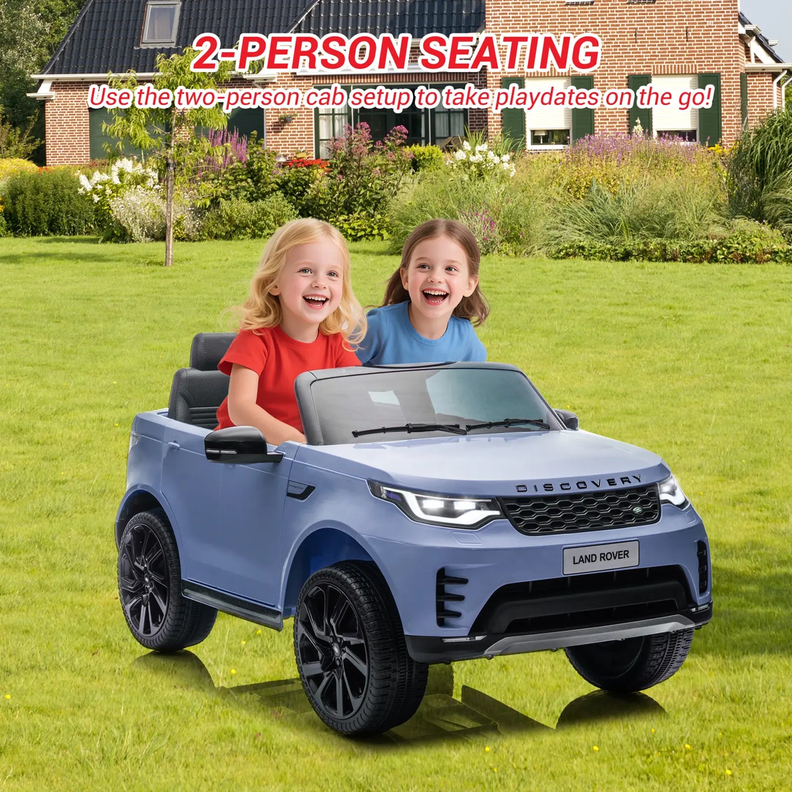 Exciting 12V Twin Seat Electric Ride-On Toy Car with Remote Control, LED Lights, MP3 Player & 3 Speed Settings – Safe and Fun for Toddlers Aged 3-8!