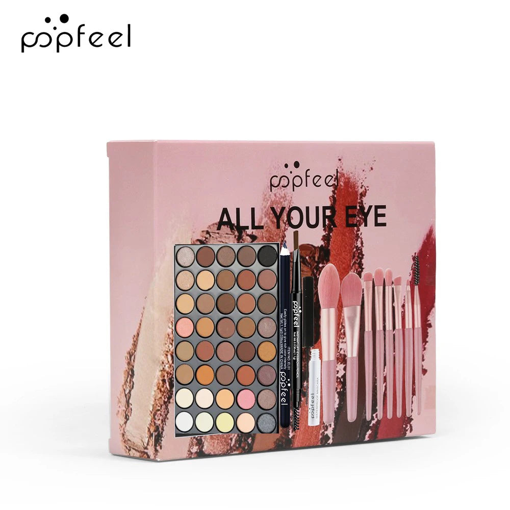 Eye Makeup Set 40 Color Eyeshadow Palette Eyebrow Pencil Eyeliner Pen Mascara with a Set of Makeup Brushes Eye Cosmetics