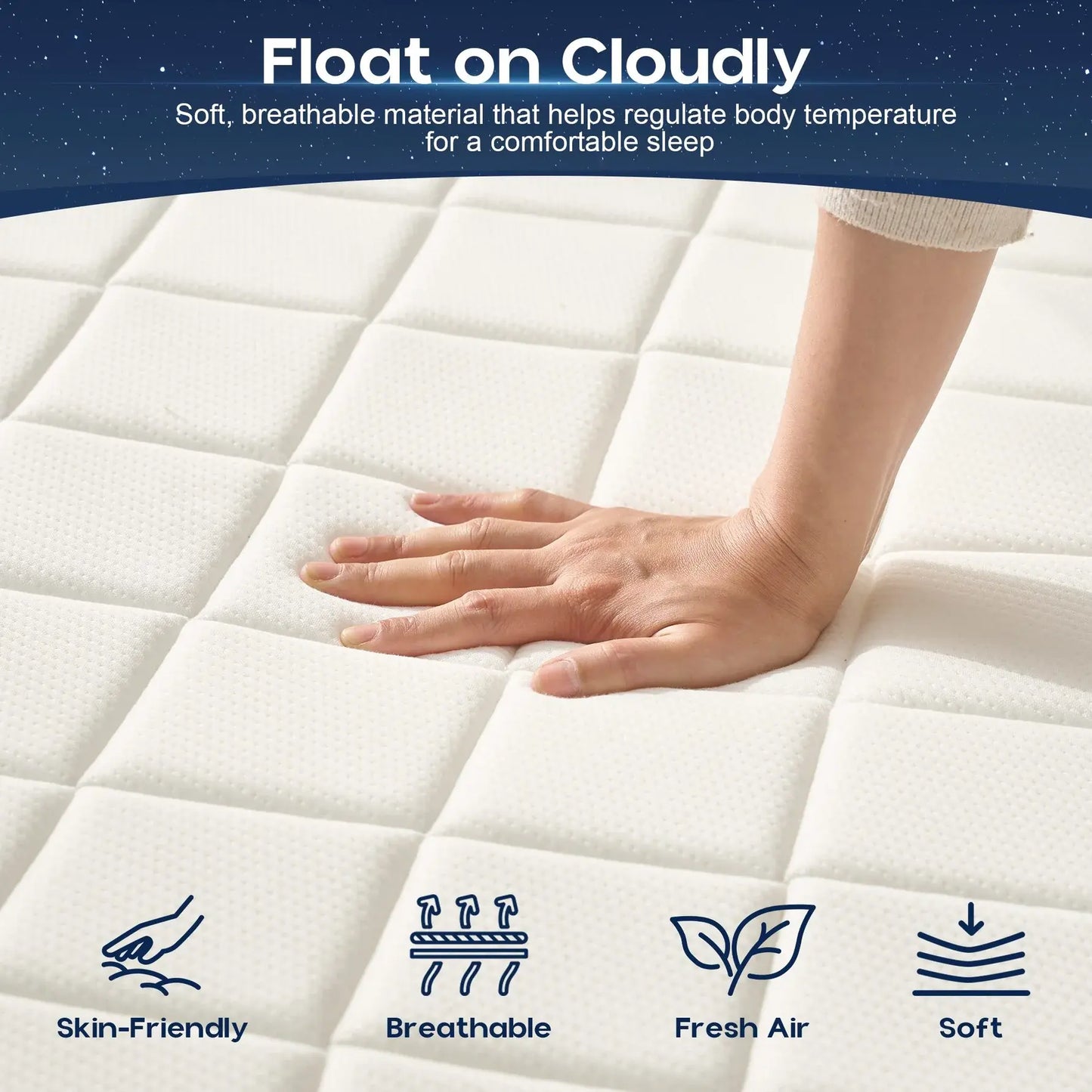 Transform Your Space with the Ovios 3-In-1 Sofa Bed Mattress - Effortless Comfort and Style with Removable Headboard, Integrated Frame, and Premium Memory Foam