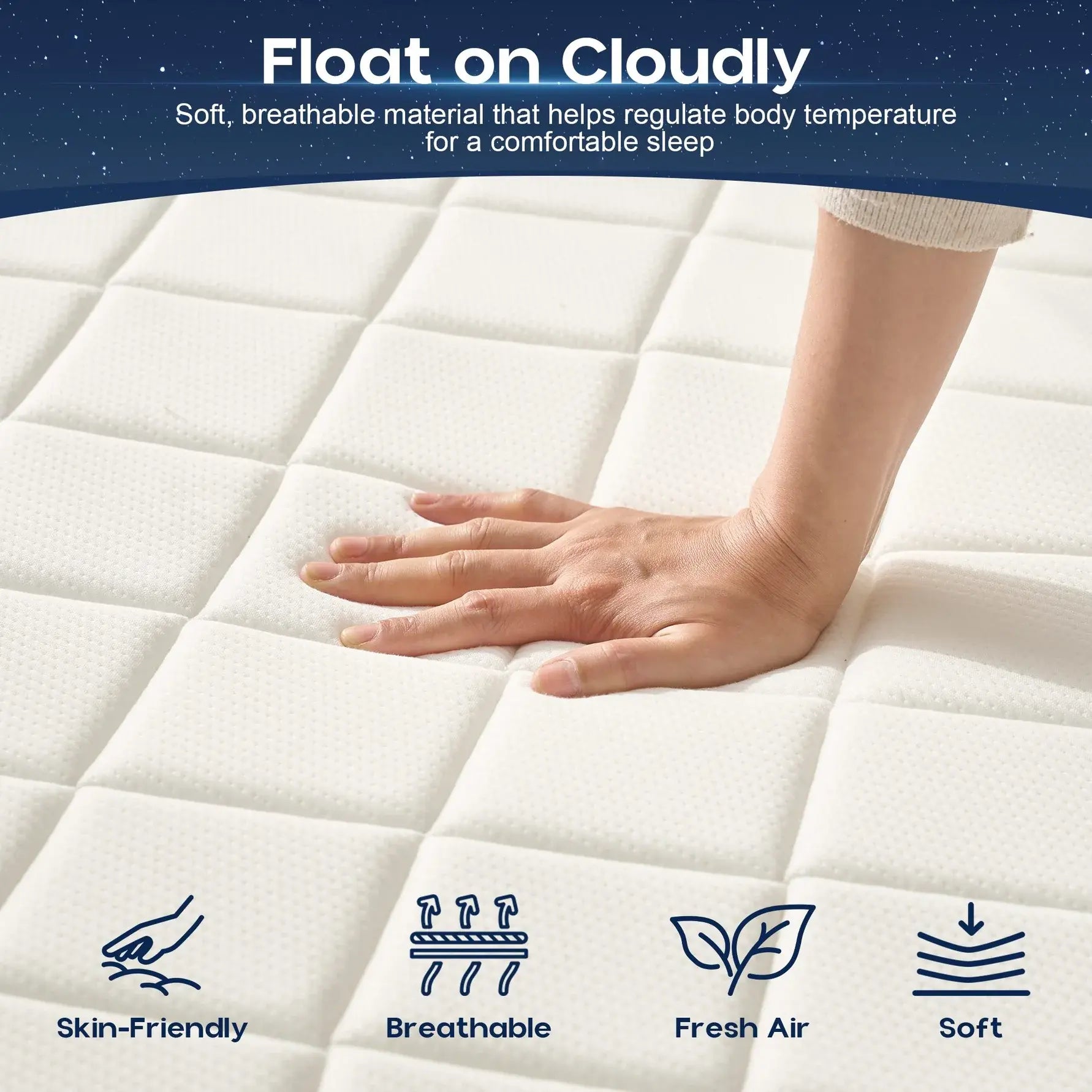Transform Your Space with the Ovios 3-In-1 Sofa Bed Mattress - Effortless Comfort and Style with Removable Headboard, Integrated Frame, and Premium Memory Foam