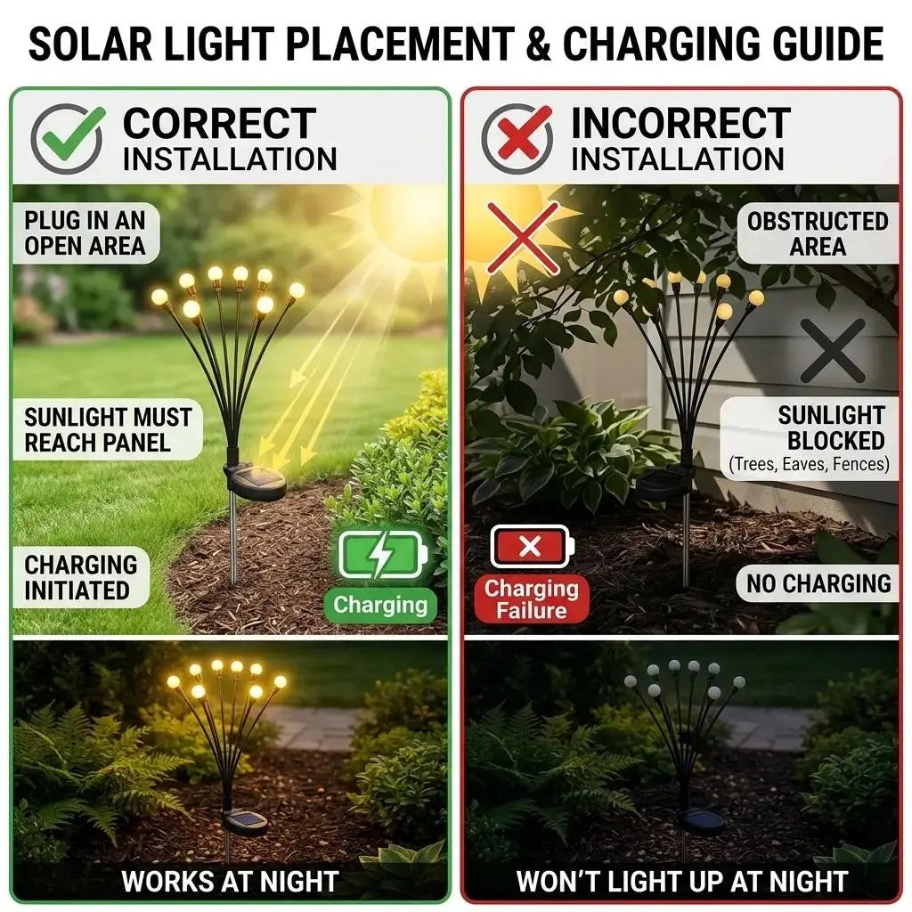 Solar Firefly Lights Outdoor - 4/8 Pack Waterproof Garden Stake Lights with Auto Dusk to Dawn Sensor, 32/64 LED Bulbs for Yard, Patio, Pathway, Walkway & Landscape Decor