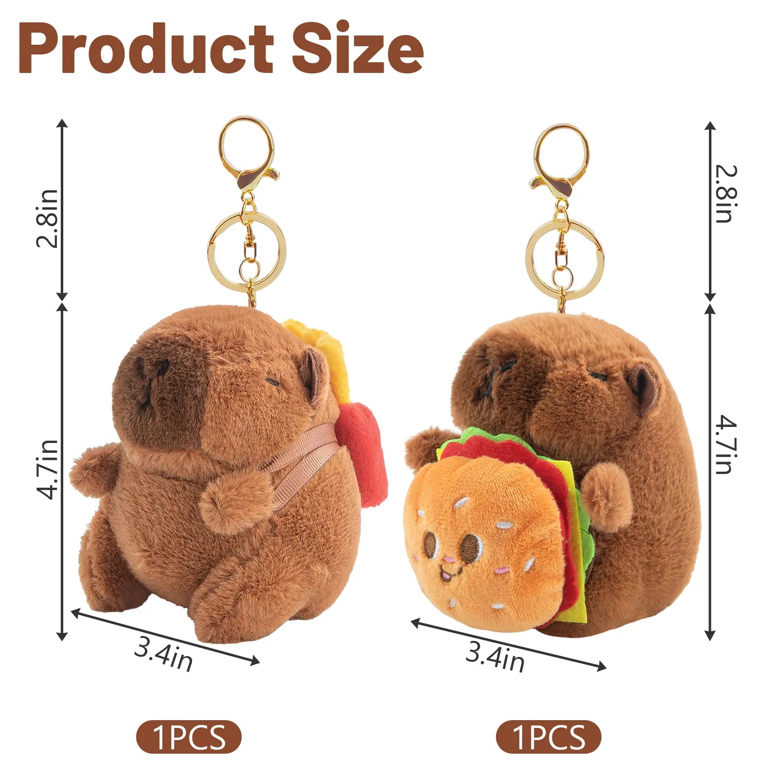 Charming Capybara Plush Keychain - Adorable Mini Bag Charm for Every Occasion! Perfect Gift for Birthdays and Holidays!