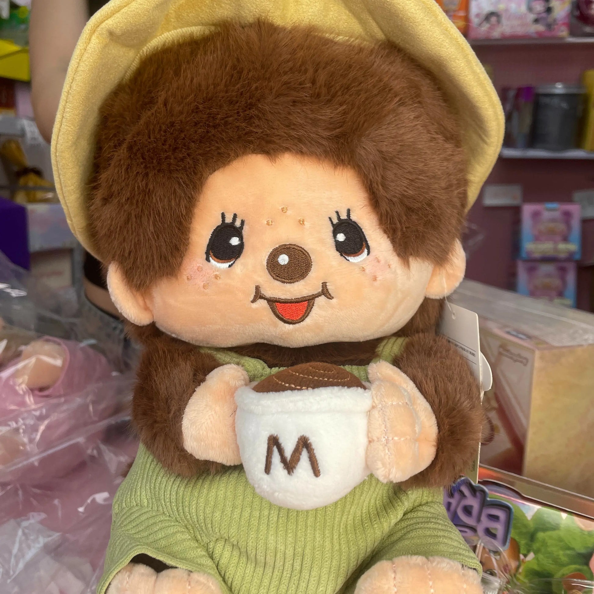 Experience Cuddly Charm with the Monchhichi Coffee Farm BiG Plush Series – Adorable Stuffed Animal Collectible Teddy Bear