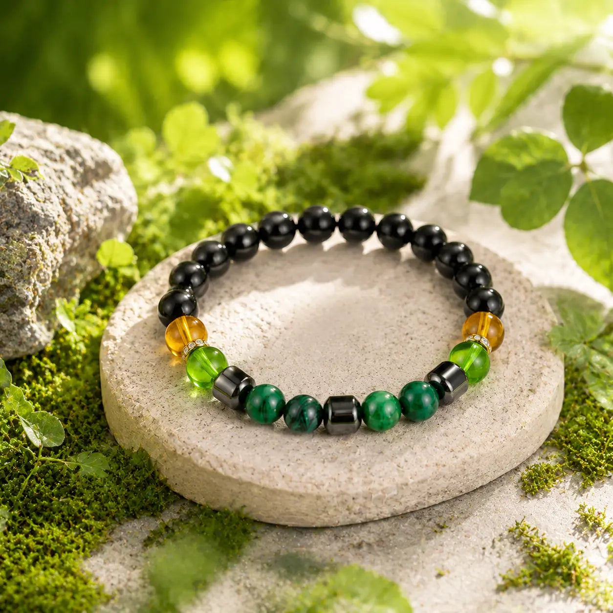 Wealth Magnet! Lucky Bracelet | Diamond-Accented Green Tiger'S Eye Beaded Bracelet | Wealth & Blessing Attractor —Money Bracelet- Luck-Turning Obsidian Bangle — Bracelet Jewelry-Attracting Wealth and Abundance: the Perfect Good Luck Gift for 2026!