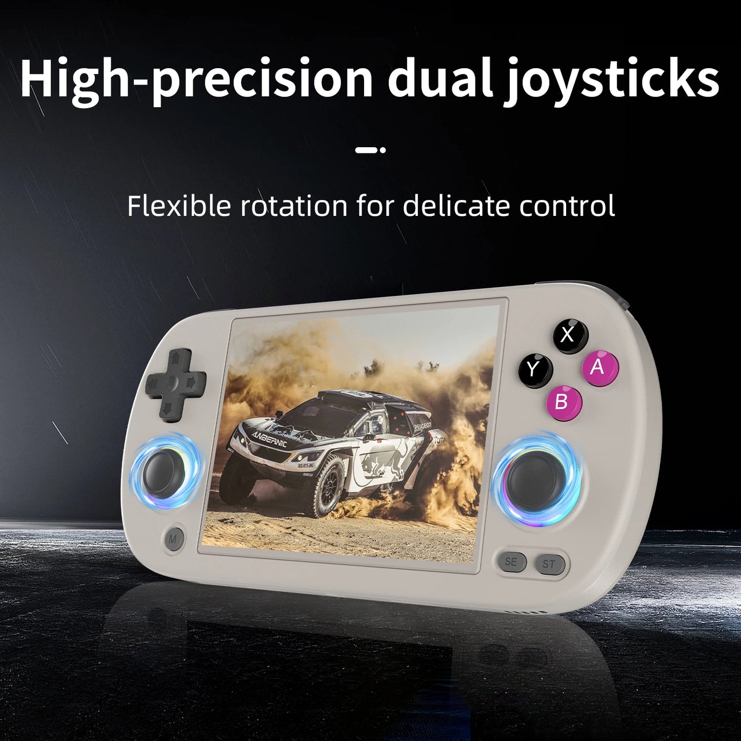 Portable Retro Handheld Game Console – 64GB, 5000+ Games, RGB Light