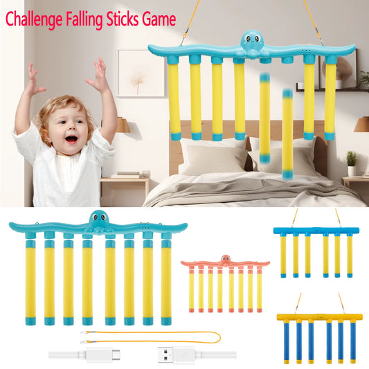 Challenge Falling Sticks Game - Hand-Eye Coordination & Reflex Training Toy for Kids & Family