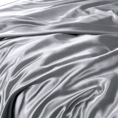 Solid Color Double-Sided Silk Quilt Cover Ice Silk Bed Sheet